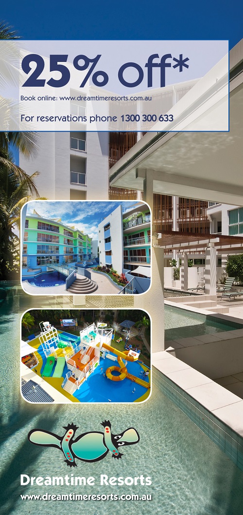 Book Dreamtime Resorts with DEFCOM promo code